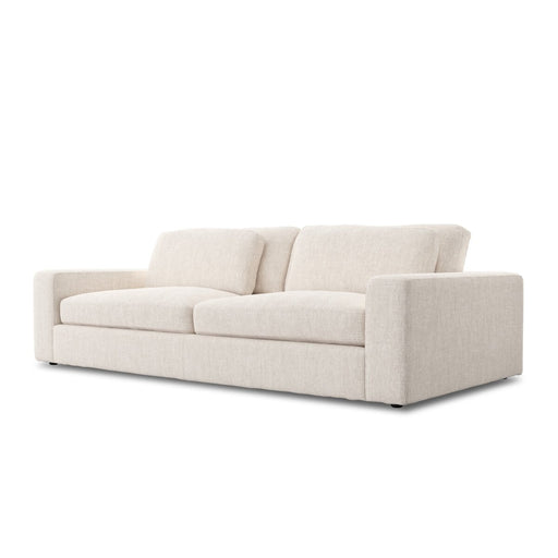 natural woven fabric deep cozy cream modern sofa amy koehn calgary designer calgary furniture shop