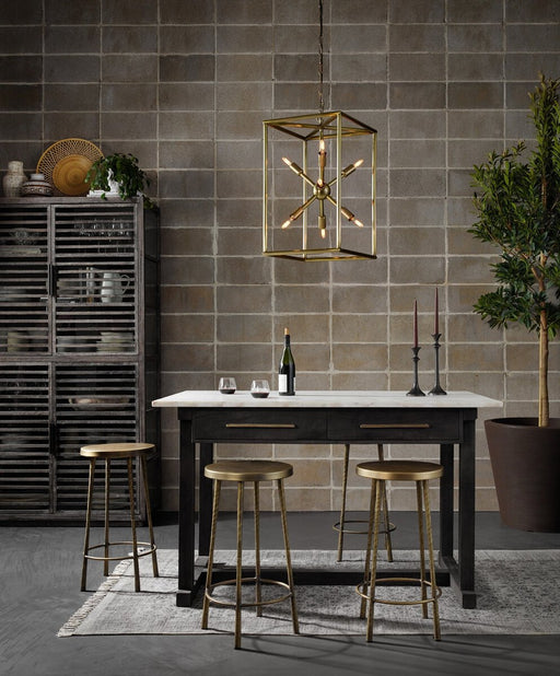 hammered brass legs and brass seat backless and armless counter stool shopkoehndesign amy koehn calgary designer