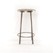 hammered brass legs and brass seat backless and armless counter stool shopkoehndesign amy koehn calgary designer 