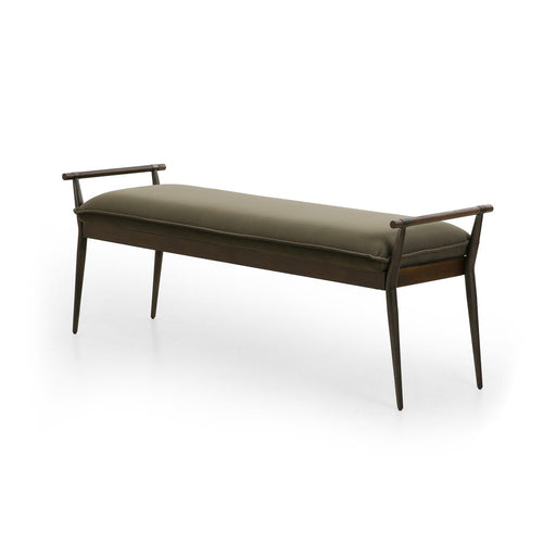 amy kohen  bench  bench seating  calgary  calgary furniture  calgary designer  calgary furniture shop  canada  casual comfort  clean lines  comfort  desginer  elegant  furniture  Green Velvet  interior design  iron frame  koehndesign  mid century design  modern  modern bench  Moss Green  shopkoehndesign  upholstery  Velvet  velvet accent bench  wood accent  yyclifestyle  yycliving