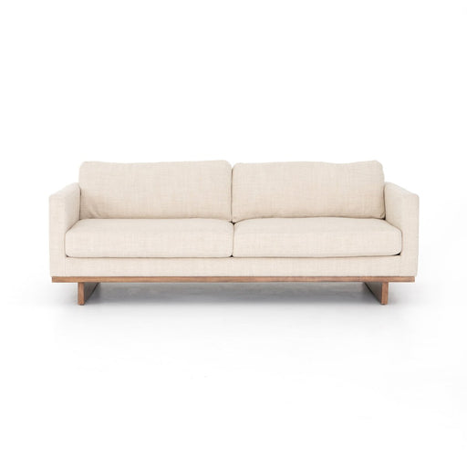 amykoehn, koehndesign, cream sofa, fabric sofa, wood accents, yyc living, interior design, calgary, loveseat, sofa, couch, furniture,