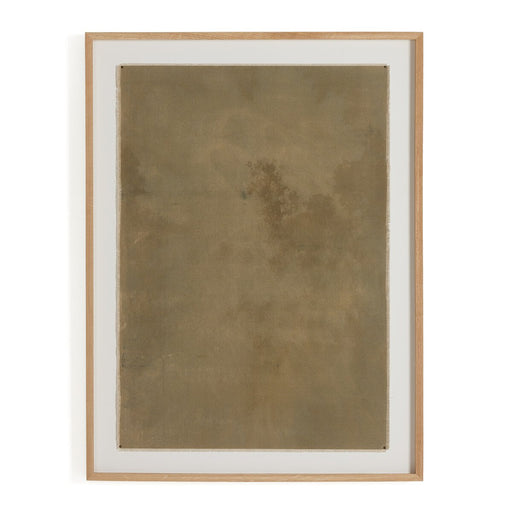 Framed Canvas  Aileen Fitzgerald  large artwork  Early Impressionism  green toned artwork  white oak frame  pin mounted  raw canvas  ethereal artwork  abstract artwork  calming  neutral tones  vertical orientation  calgary  amy kohen  calgary designer  koehndesign  interior design  shopkoehndesign  calgary furniture shop  calgary furniture  yycliving  yyclifestyle  clean lines  canada  modern