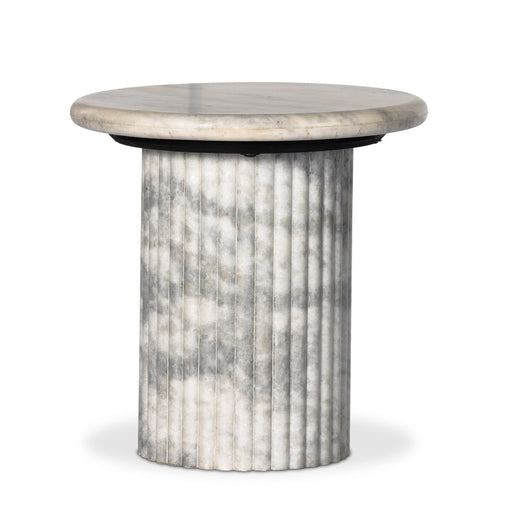 calgary designer  interior design  koehndesign  yyclifestyle  yycliving  round edge  round  round base  scalloped sides  scalloped white marble  scalloped  marble tabletop  marble  polished white marble  white marble  side table  amy kohen  shopkoehndesign  drink table  accent table  modern accent table  stone accent table  calgary  calgary furniture  calgary furniture shop