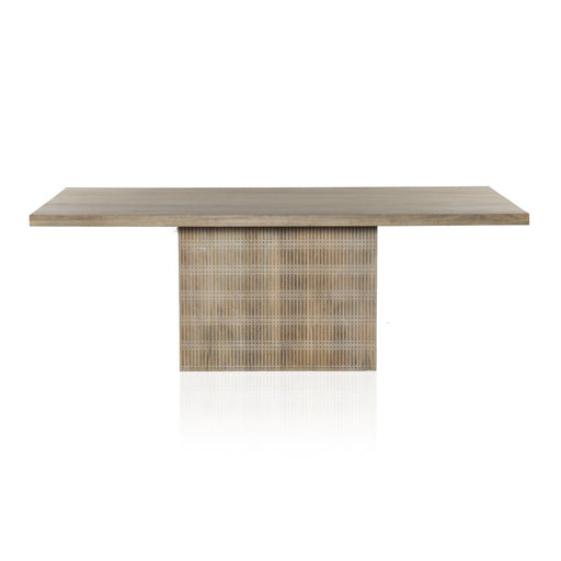 interior design  calgary designer  koehndesign  yyclifestyle  yycliving  amy kohen  calgary  calgary furniture  calgary furniture shop  dining table  minimalist  modern  online furniture shop  shopkoehndesign  mango wood  carved design  pedestal table  solid wood  square edges  wood base  wood grain