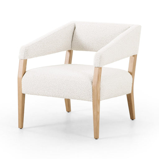 KoehnDesign, YYCliving, Luxury Design, Ivory Boucle Chair, Lounge Chair, AmyKoehn, YYC, Modern Design, MCM Chair