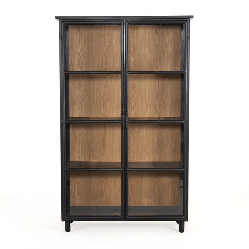 Display Cabinet  black iron  tempered glass  display  drifted oak  calgary designer  interior design  koehndesign  yyclifestyle  yycliving  amy kohen  calgary  calgary furniture  calgary furniture shop  canada  classic design  clean lines  elegant  french style  furniture  iron frame  metal  oak accent  shopkoehndesign  square edges  traditional  wood accent  wood grain