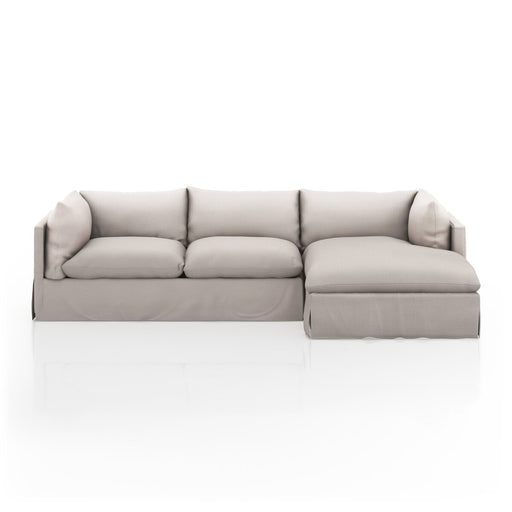 neutral high performance fabric slipcover lounging sectional pillow cushions amy koehn calgary designer koehndesign calgary furniture shop  