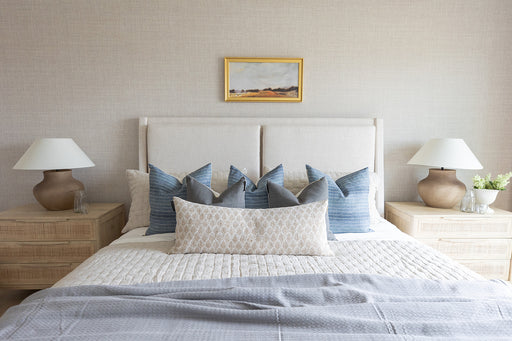 upholstered bed  king bed  cozy bed  interior design  koehndesign  calgary designer  amy kohen  calgary  performance fabric  dover crescent  shopkoehndesign  calgary furniture shop  calgary furniture  yycliving  yyclifestyle  solid wood  wood base  wood frame  wood accent  padded headboard  Modern Design  clean lines  furniture  modern  canada  minimalist  casual comfort  Luxury Furniture  online furniture shop  ivory