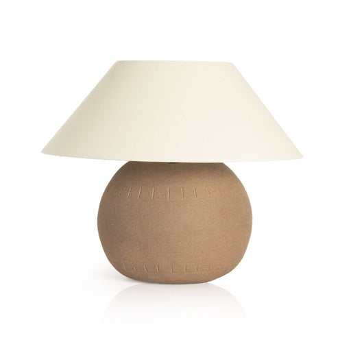 dark sand ceramic  calgary  amy kohen  calgary designer  koehndesign  interior design  Textured Ceramic  Ceramic Lighting  ceramic table lamp  ivory shade  Ivory Linen  ivory  Tapered Shade  round base  round  round edge  Modern Lighting  Modern Design  modern  yyclifestyle  yycliving  calgary furniture  shopkoehndesign  clean lines  canada  calgary furniture shop  online furniture shop
