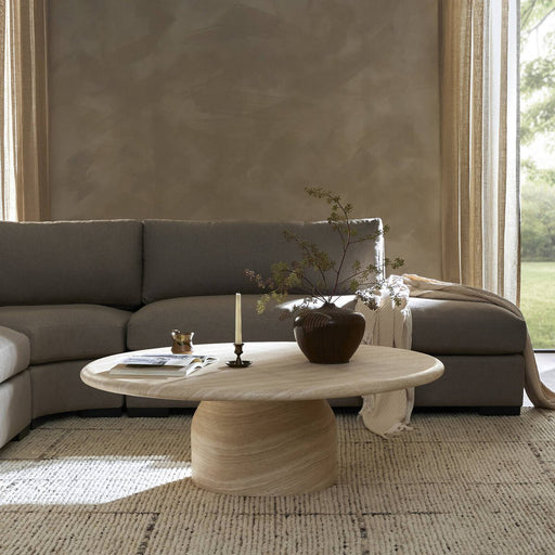 amy kohen  calgary  calgary designer  calgary furniture  calgary furniture shop  canada  casual comfort  coffee table  elegant  interior design  koehndesign  minimalist design  modern  natural living  pedestal table  round  Sand Striae Concrete  sand color  shopkoehndesign  yyclifestyle  yycliving  round coffee table  concrete