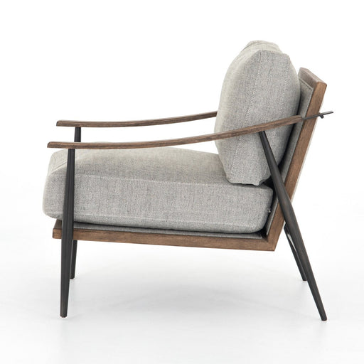 Luxury Furniture  koehndesign  furniture  Accent Chair  angled arms  calgary designer  Lounge Chair  Modern Design  performance fabric  wood accent  yyclifestyle  yycliving  Grey Accent Chair  Masculine Chair