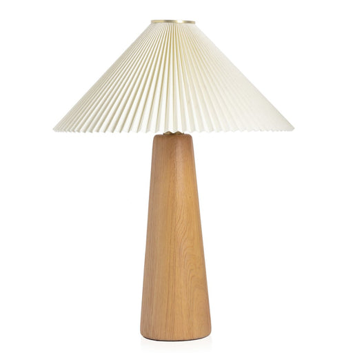 light oak  oak table lamp  Tapered Shade  pleated shade  Modern Lighting  Modern Design  modern  antique brass  brass  brass accents  interior design  koehndesign  calgary designer  amy kohen  calgary  yyclifestyle  yycliving  calgary furniture  calgary furniture shop  shopkoehndesign  round edge  round base  mid century design  mid-century