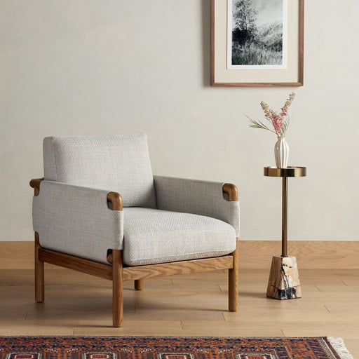 yycliving  yyclifestyle  wood accent  round edge  round  plush accent chair  neutral club chair  Modern Design  MCM Chair  Luxury Furniture  Lounge Chair  koehndesign  ivory accent chair  interior design  furniture  cream club chair  calgary designer  calgary  amy kohen  Accent Chair