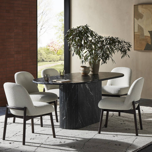 amy kohen  calgary  calgary designer  calgary furniture  calgary furniture shop  canada  curved dining table  dining table  furniture  interior design  koehndesign  marble dining table  marble tabletop  mid century design  minimalist design  natural living  online furniture shop  pedestal table  round edge  scalloped  shopkoehndesign  Stone Dining Table  yyclifestyle  yycliving  black marble  black veined marble table