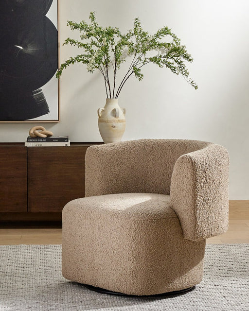 yycliving  yyclifestyle  swivel chair  round edge  round  plush accent chair  neutral club chair  Modern Design  Luxury Furniture  Lounge Chair  koehndesign  interior design  furniture  faux sheepskin  cozy chair  Club Chair  calgary designer  amy kohen  Accent Chair  Camel faux sheepskin